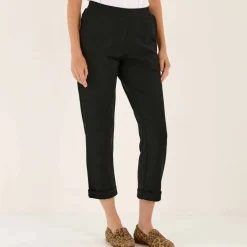 Pantalon 7/8ème à revers, en maille confort