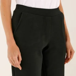 Pantalon 7/8ème à revers, en maille confort