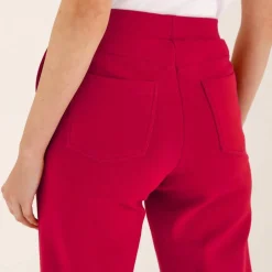 Pantalon 7/8ème à revers, en maille confort