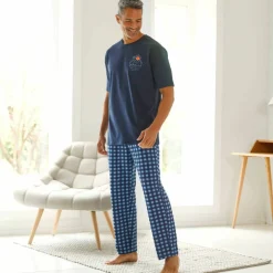 Pantalon pyjama coton carreaux