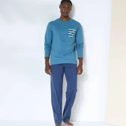 Pantalon pyjama coton uni