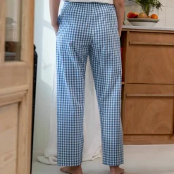 Pantalon pyjama large à carreaux