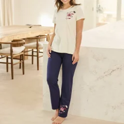 Pantalon pyjama motif floral