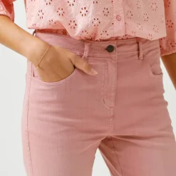 Pantalon slim, taille haute, moyenne stature