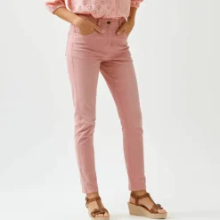Pantalon slim, taille haute, moyenne stature