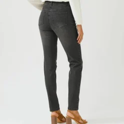 Pantalon slim, taille haute, moyenne stature