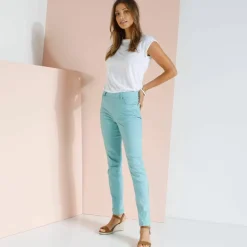 Pantalon stretch coutures affinantes