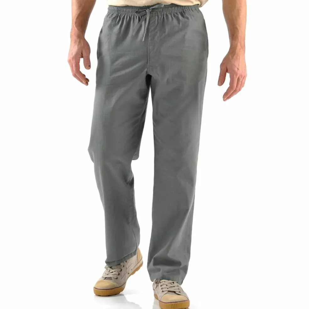 Pantalon toile ceinture élastiquée