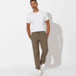 Pantalon toile ceinture élastiquée