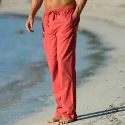 Pantalon toile ceinture élastiquée
