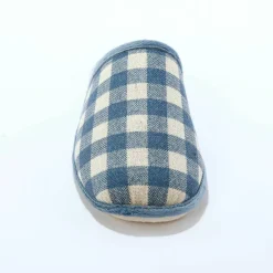 Pantoufles mules à carreaux