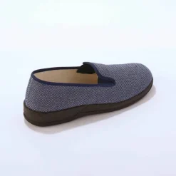 Pantoufles sans-gêne chevrons élastiquées côtés