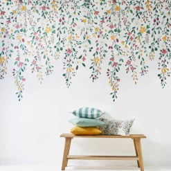 Papier peint panoramique Céleste fleuri
