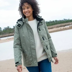 Parka imperméable doublée polaire unie