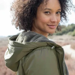 Parka imperméable fourrée, mi-longue
