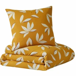 Parure de lit taie(s) + housse de couette Aurélie imprimée fleuri en coton