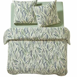 Parure de lit taie(s) + housse de couette Manu imprimée géométrique en coton