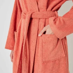 Peignoir court adulte col kimono - éponge bouclette 380 g/m²
