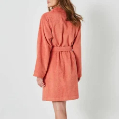 Peignoir court adulte col kimono - éponge bouclette 380 g/m²
