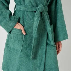 Peignoir court adulte col kimono - éponge bouclette 380 g/m²