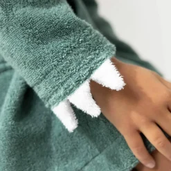 Peignoir de bain déguisement enfant dinosaure éponge coton - 340g/m²