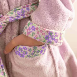 Peignoir de bain enfant à capuche éponge coton - 340 g/m²