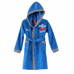 Peignoir de bain enfant à capuche voiture personnalisable éponge coton - 340 g/m²