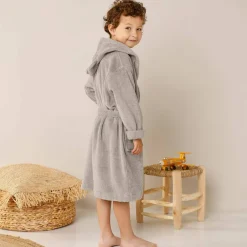 Peignoir de bain enfant ourson à capuche éponge coton - 340 g/m²