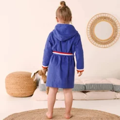 Peignoir de bain enfant personnalisable foot à capuche, éponge coton - 340 g/m²