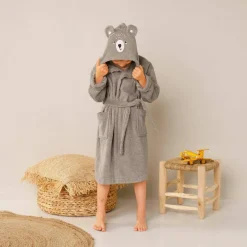 Peignoir de bain enfant personnalisable ourson à capuche