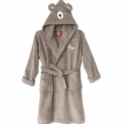 Peignoir de bain enfant personnalisable ourson à capuche