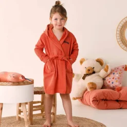 Peignoir de bain enfant personnalisable renard à capuche, éponge coton - 340 g/m²