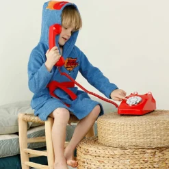 Peignoir de bain enfant super-héros à capuche éponge coton - 340g/m²
