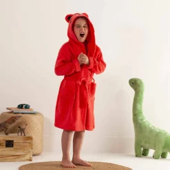 Peignoir de bain enfant tigre éponge coton - 340g/m²