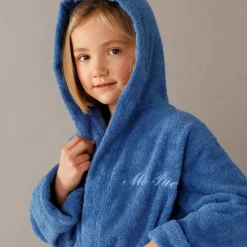 Peignoir enfant à capuche personnalisé - éponge bouclette 340 g/m²