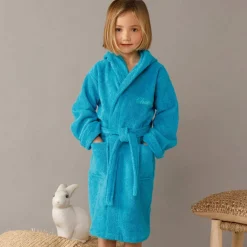 Peignoir enfant à capuche personnalisé - éponge bouclette 340 g/m²