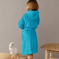 Peignoir enfant à capuche personnalisé - éponge bouclette 340 g/m²