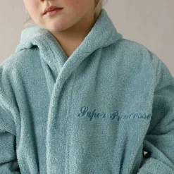 Peignoir enfant à capuche personnalisé - éponge bouclette 340 g/m²