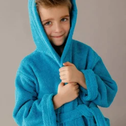 Peignoir enfant à capuche - éponge bouclette 340 g/m²
