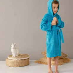Peignoir enfant à capuche - éponge bouclette 340 g/m²