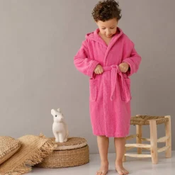 Peignoir enfant à capuche - éponge bouclette 340 g/m²