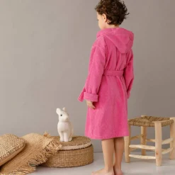 Peignoir enfant à capuche - éponge bouclette 340 g/m²