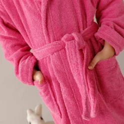 Peignoir enfant à capuche - éponge bouclette 340 g/m²