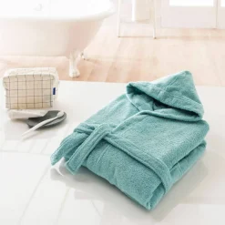 Peignoir enfant à capuche - éponge bouclette 340 g/m²