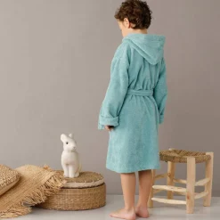 Peignoir enfant à capuche - éponge bouclette 340 g/m²