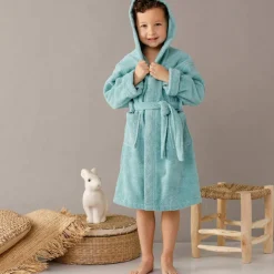 Peignoir enfant à capuche - éponge bouclette 340 g/m²
