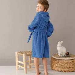 Peignoir enfant à capuche - éponge bouclette 340 g/m²