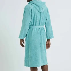 Peignoir mixte adulte col capuche éponge bouclette