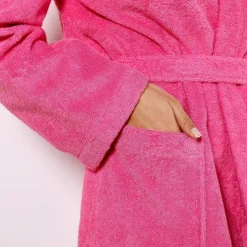Peignoir mixte adulte col capuche éponge bouclette