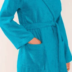 Peignoir mixte adulte col capuche - éponge bouclette 380 g/m²